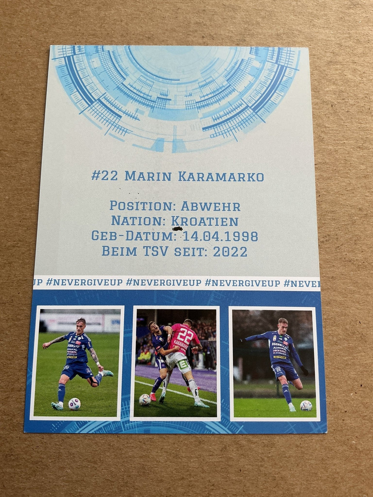 Marin Karamarko, Croatia 🇭🇷 TSV Hartberg 2023/24 hand signed - Autographs-World