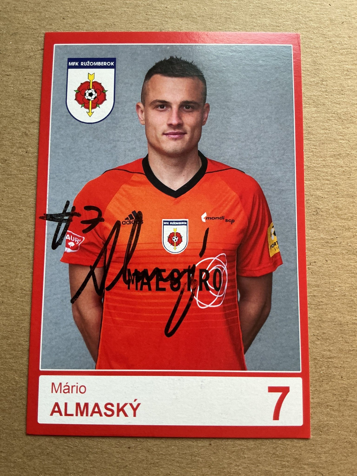 Mário Almaský, Slovakia 🇸🇰 MFK Ružomberok 2019/20 hand signed - Autographs-World