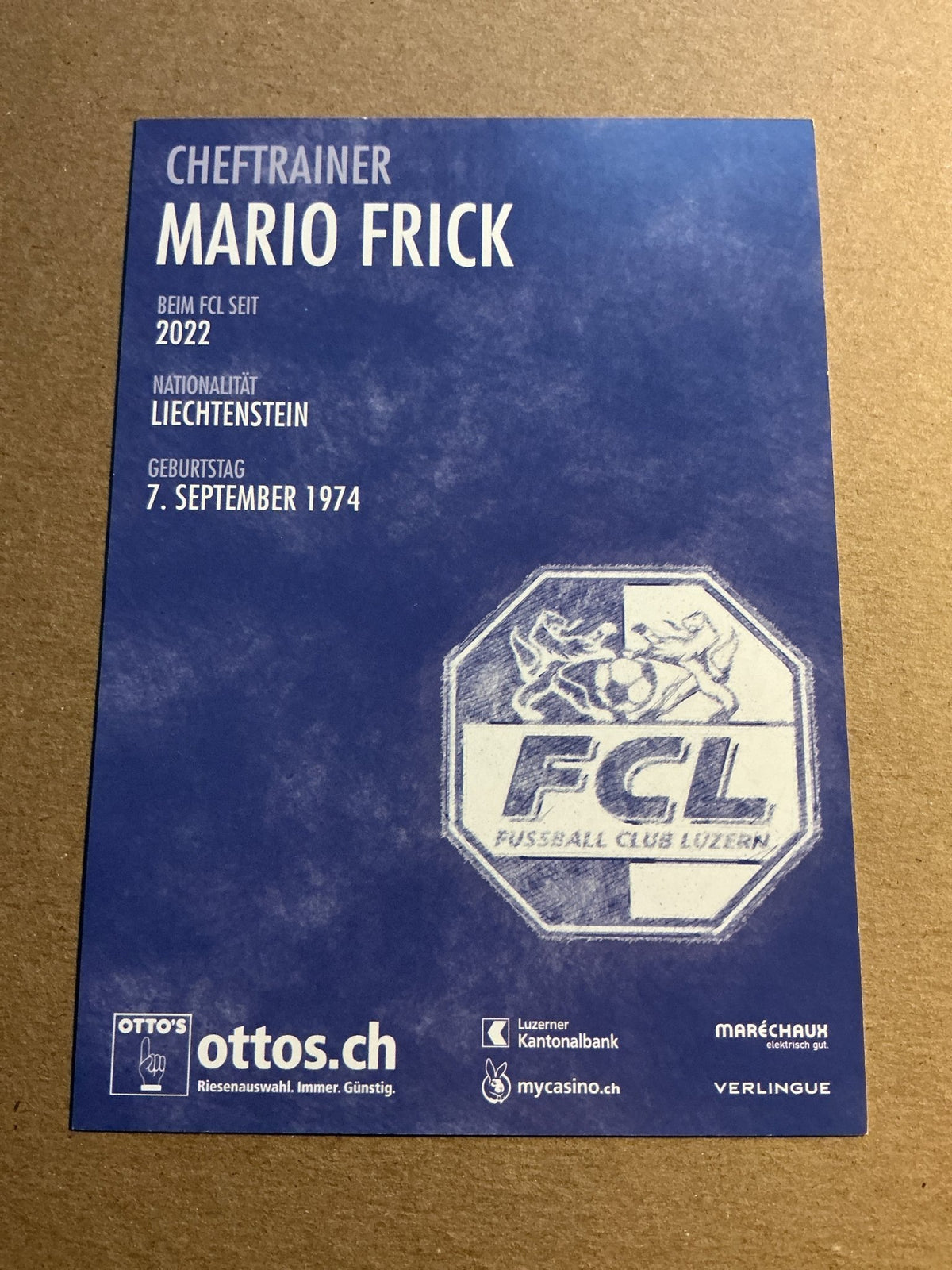 Mario Frick, Liechtenstein 🇱🇮 FC Luzern 2021/22 hand signed - Autographs-World