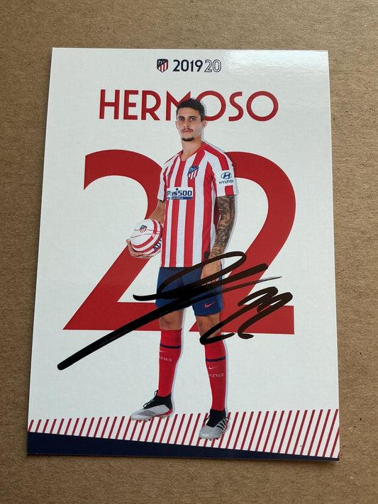 Mario Hermoso, Spain 🇪🇸 Atletico Madrid 2019/20 hand signed - Autographs-World