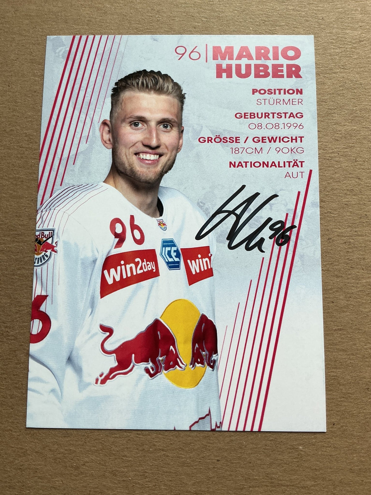 Mario Huber, Austria 🇦🇹 EC Red Bull Salzburg 2023/24 hand signed - Autographs-World