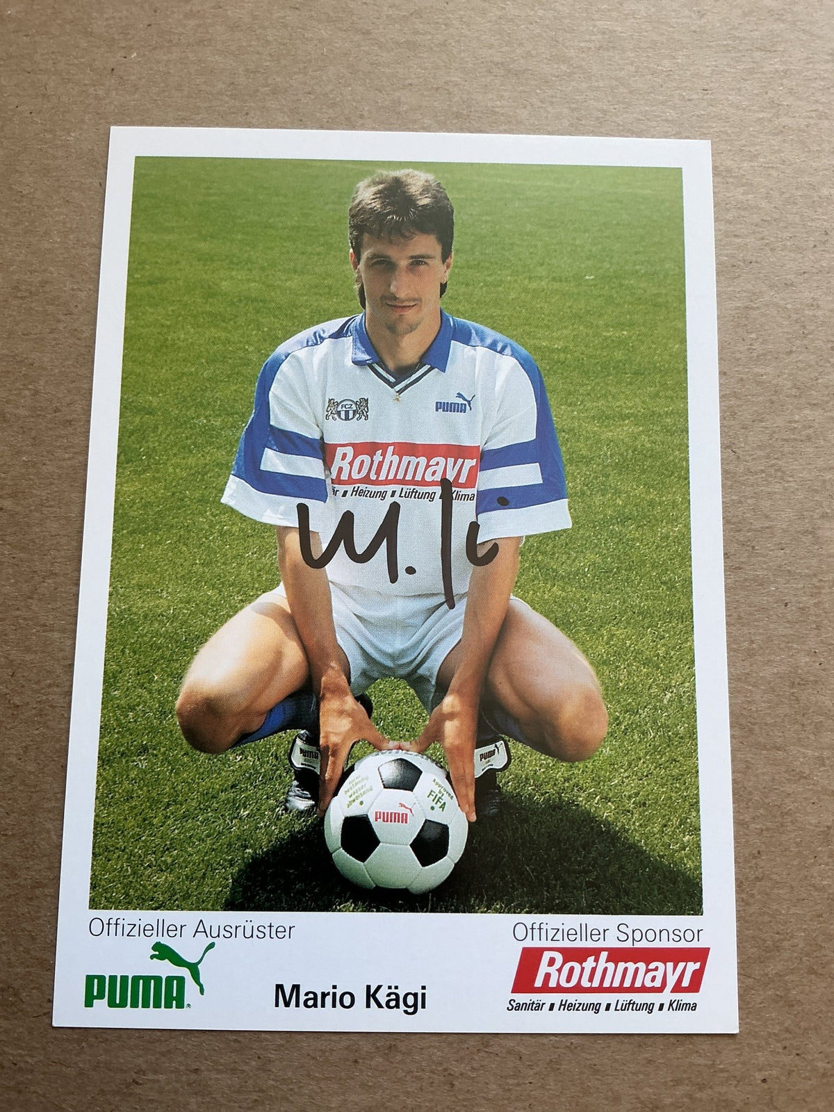 Mario Kägi, Switzerland 🇨🇭 FC Zürich 1992/93 hand signed - Autographs-World