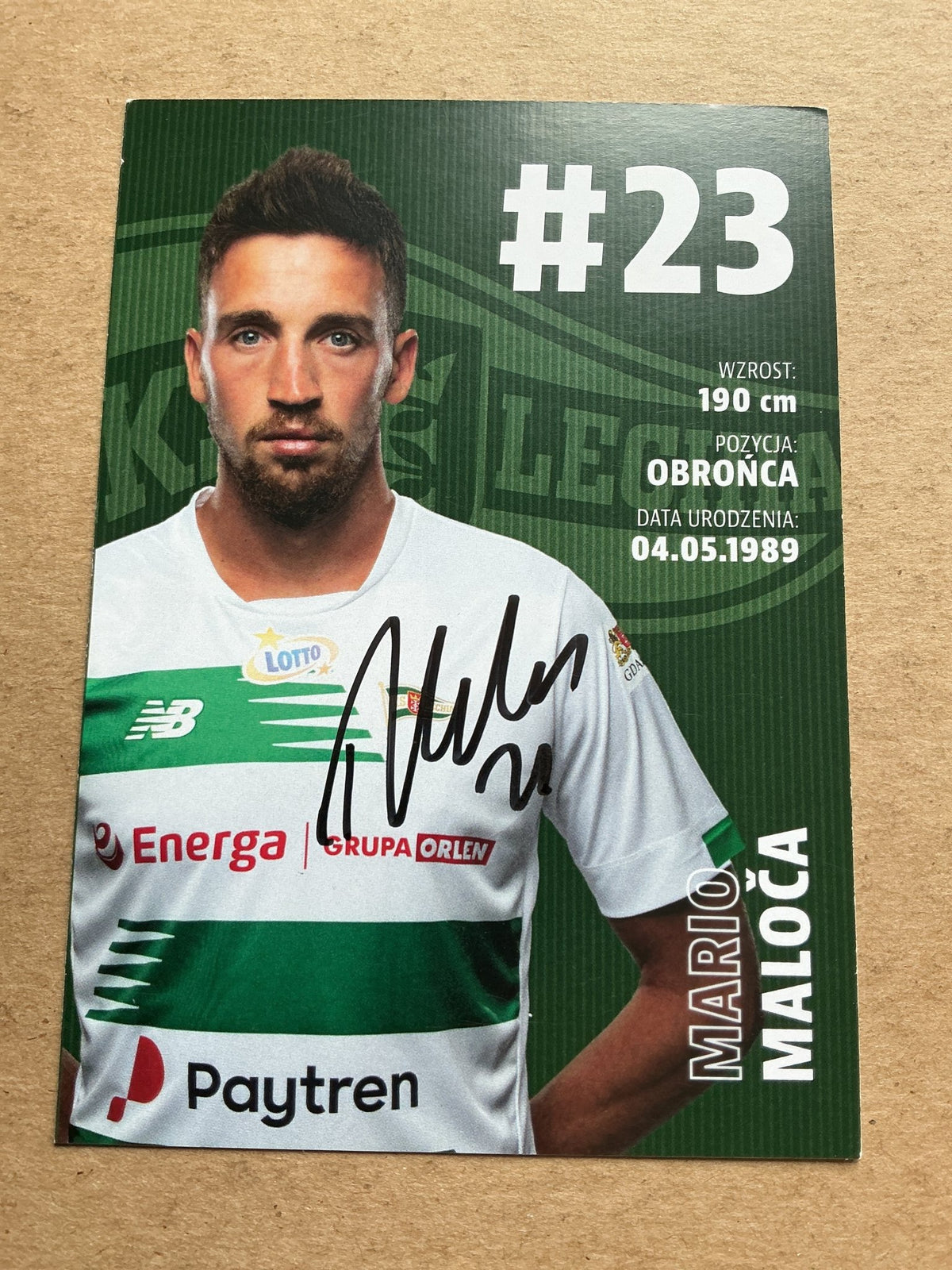 Mario Maloča, Croatia 🇭🇷 Lechia Gdansk 2020/21 hand signed - Autographs-World