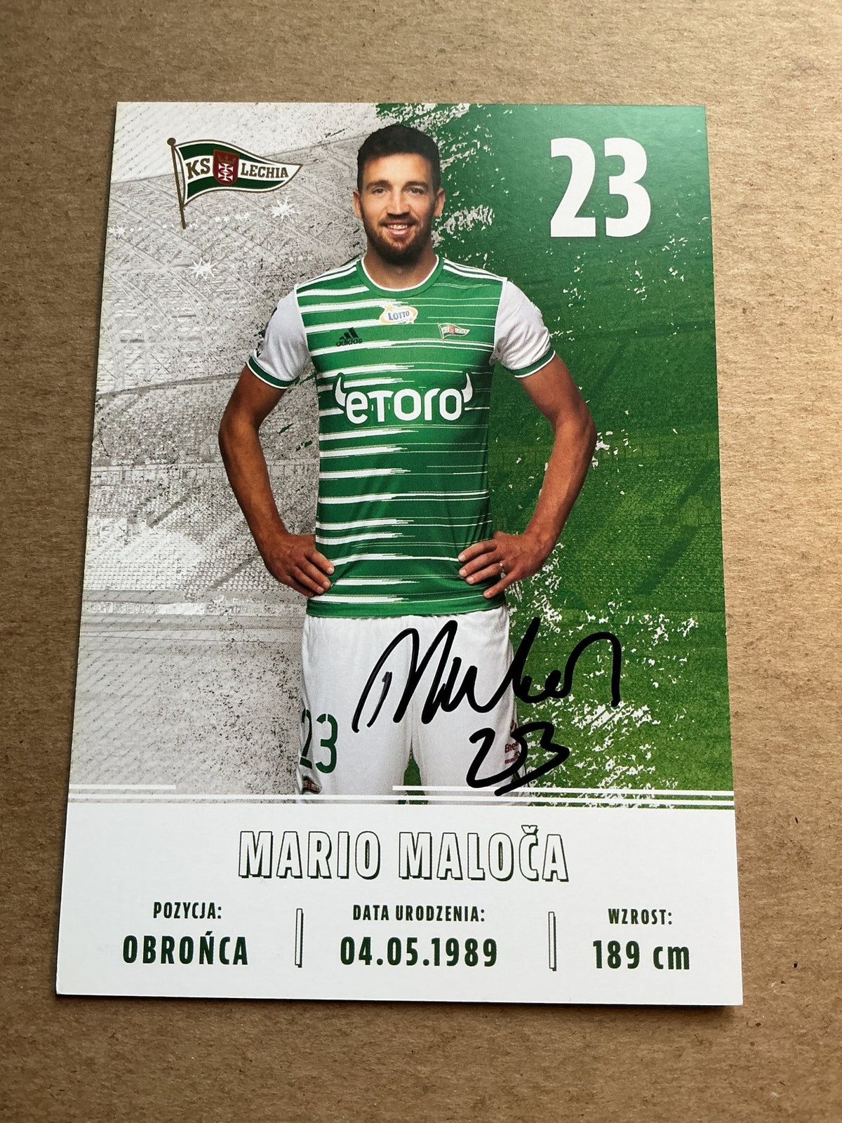 Mario Maloča, Croatia 🇭🇷 Lechia Gdansk 2022/23 hand signed - Autographs-World