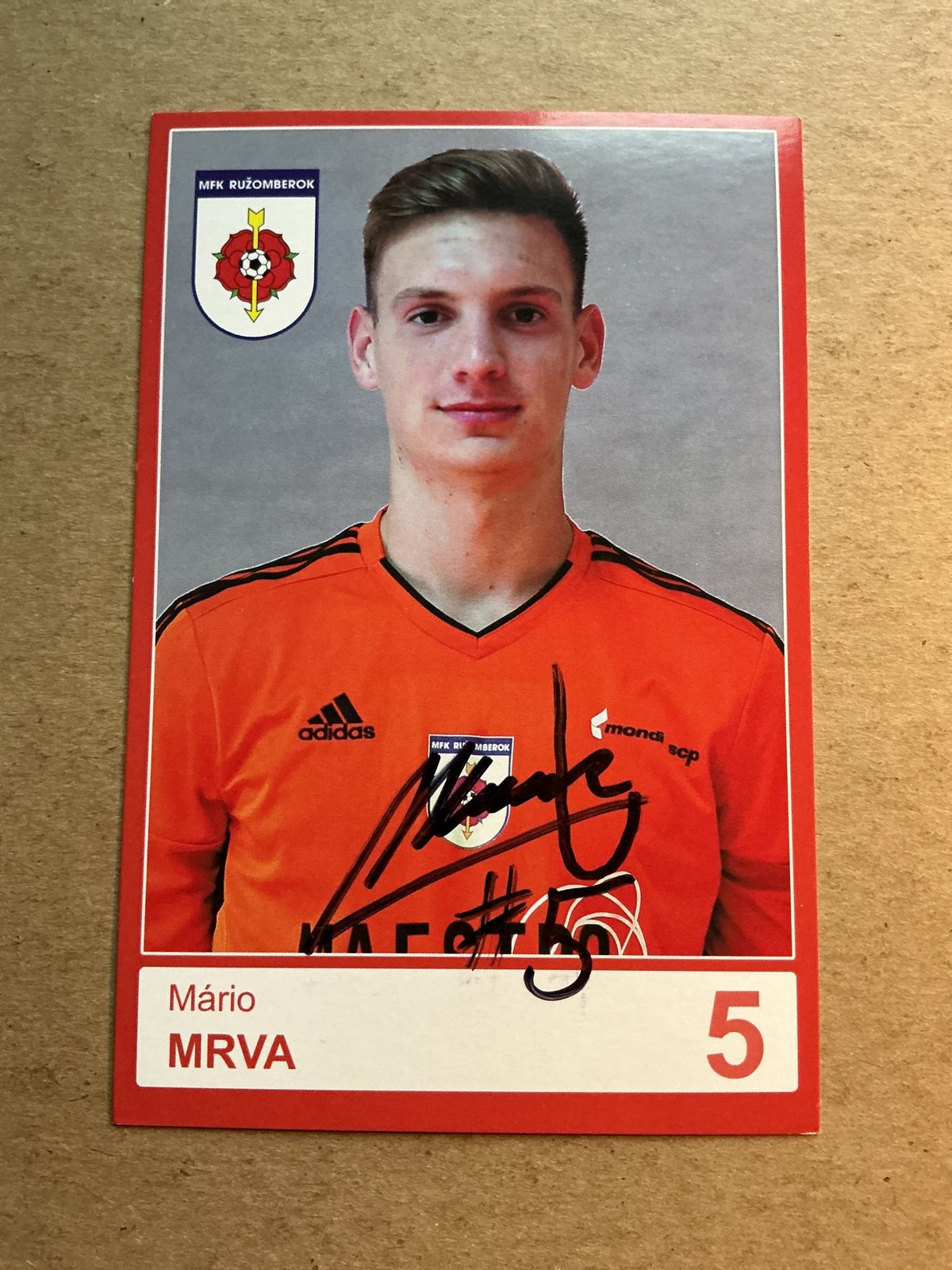 Mário Mrva, Slovakia 🇸🇰 MFK Ružomberok 2021/22 hand signed - Autographs-World
