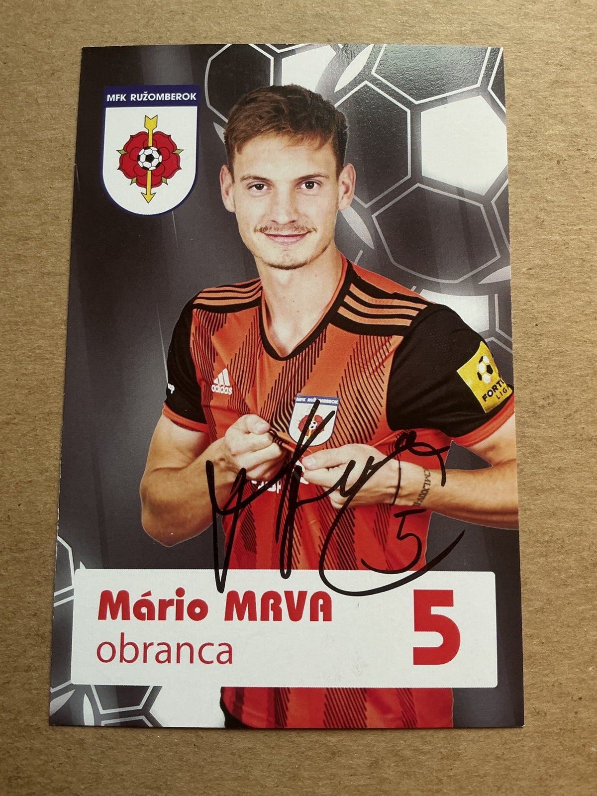 Mário Mrva, Slovakia 🇸🇰 MFK Ružomberok 2023/24 hand signed - Autographs-World