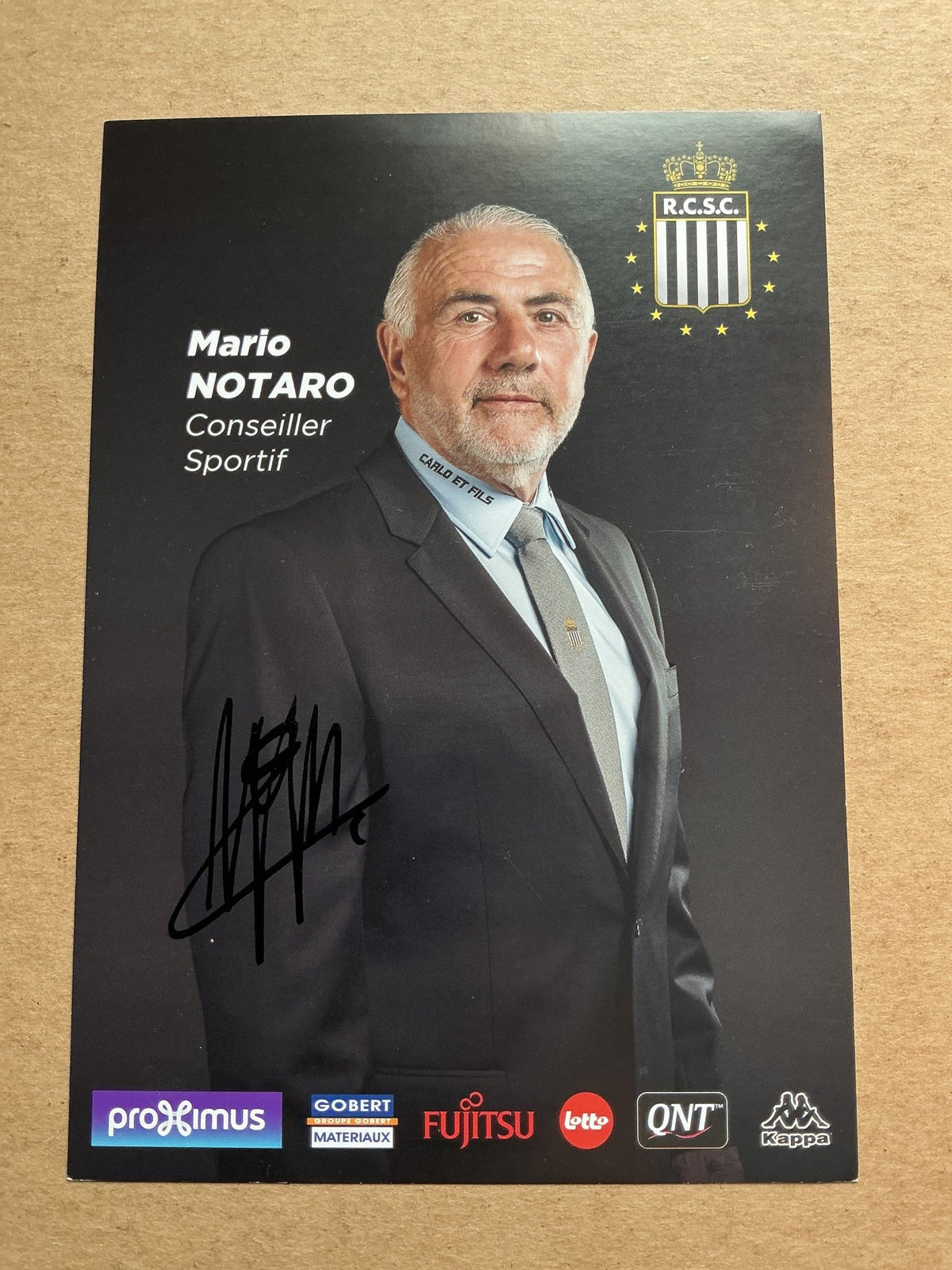 Mario Notaro, Belgium 🇧🇪 Royal Charleroi SC 2019/20 hand signed - Autographs-World