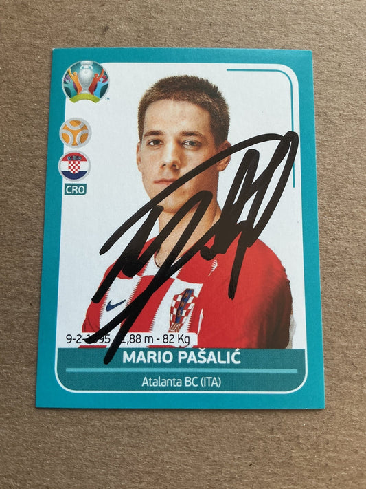 Mario Pašalić, Croatia 🇭🇷 UEFA Euro 2020 Panini hand signed - Autographs-World