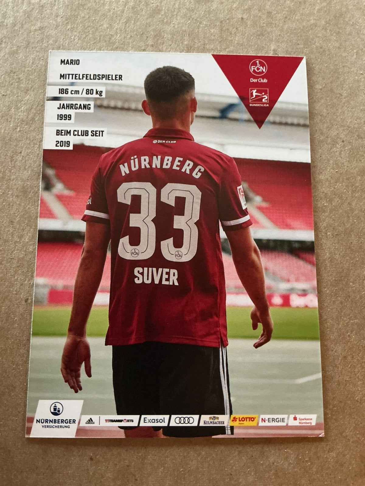 Mario Šuver, Croatia 🇭🇷 1.FC Nürnberg 2021/22 hand signed - Autographs-World