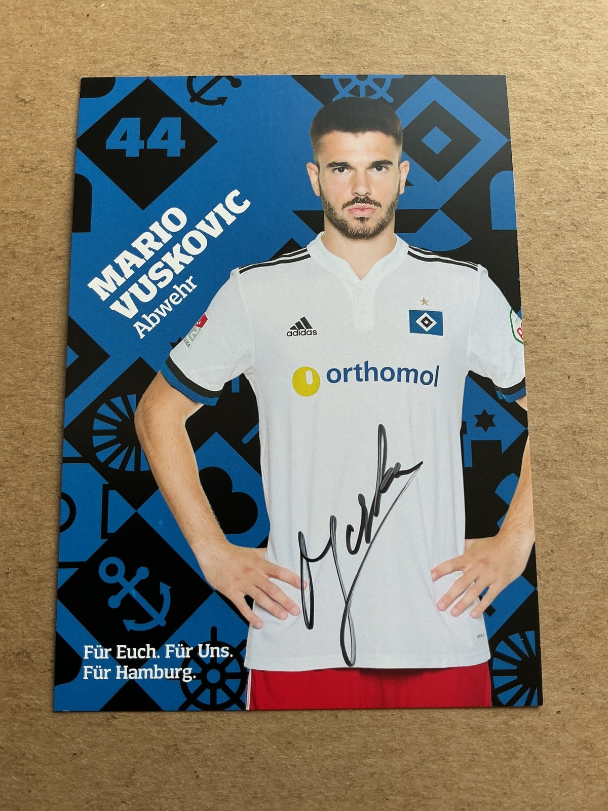 Mario Vušković, Croatia 🇭🇷 Hamburger SV 2021/22 hand signed - Autographs-World
