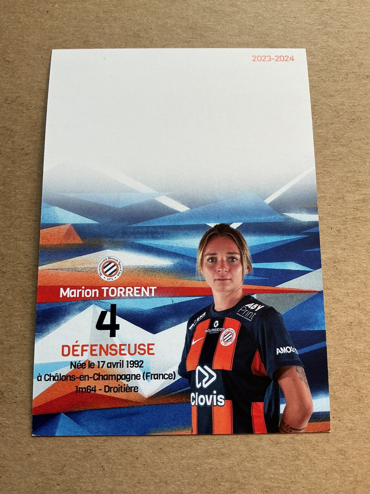 Marion Torrent, France 🇫🇷 Montpellier HSC 2023/24 hand signed - Autographs-World