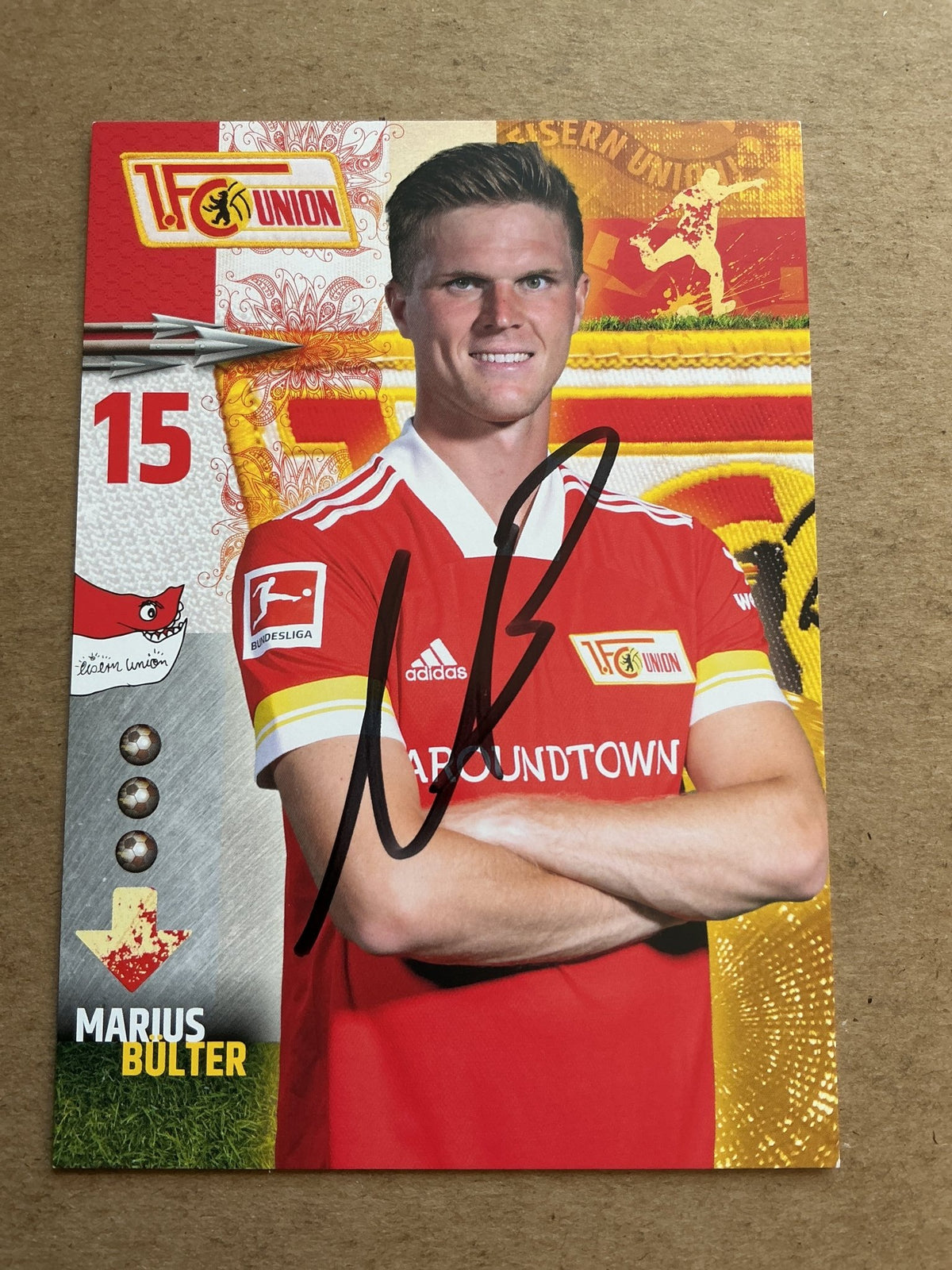 Marius Bülter, Germany 🇩🇪 1.FC Union Berlin 2020/21 hand signed - Autographs-World