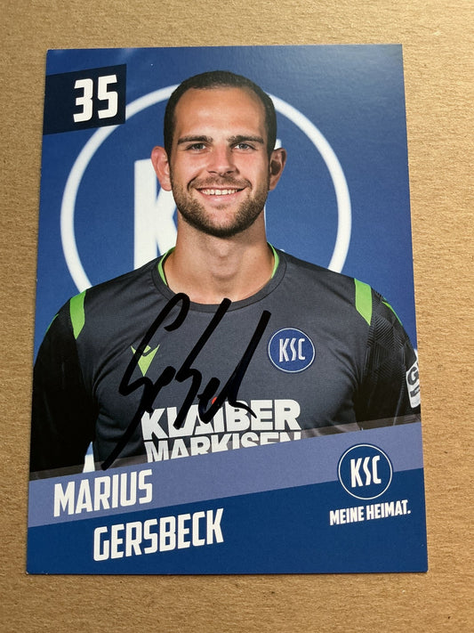 Marius Gersbeck, Germany 🇩🇪 Karlsruher SC 2019/20 hand signed - Autographs-World