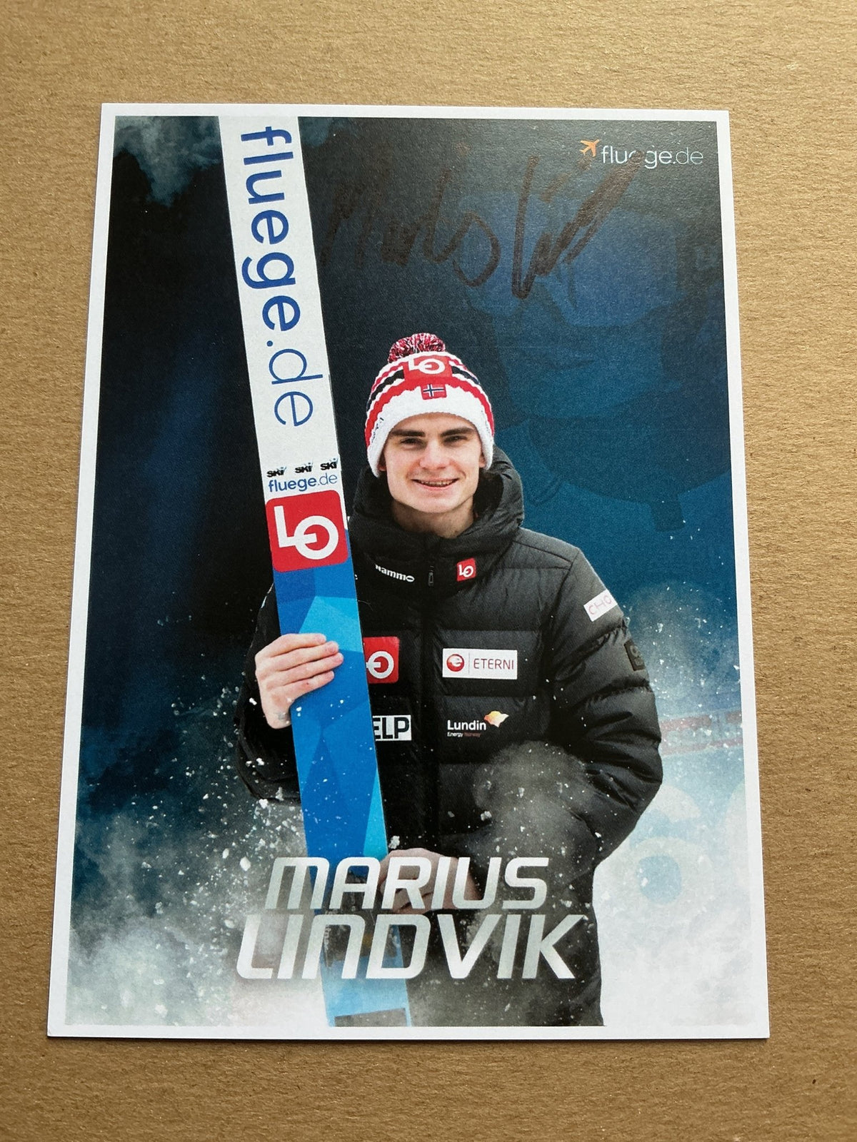 Marius Lindvik, Norway 🇳🇴 Ski Jumping Winter 2021/22 hand signed - Autographs-World