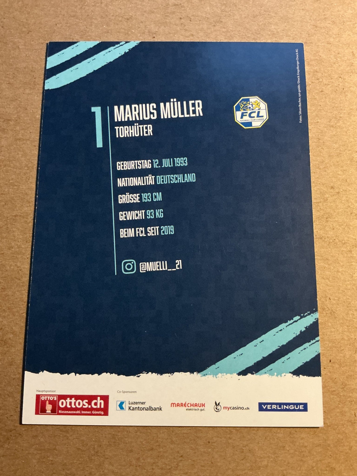 Marius Müller, Germany 🇩🇪 FC Luzern 2022/23 hand signed - Autographs-World