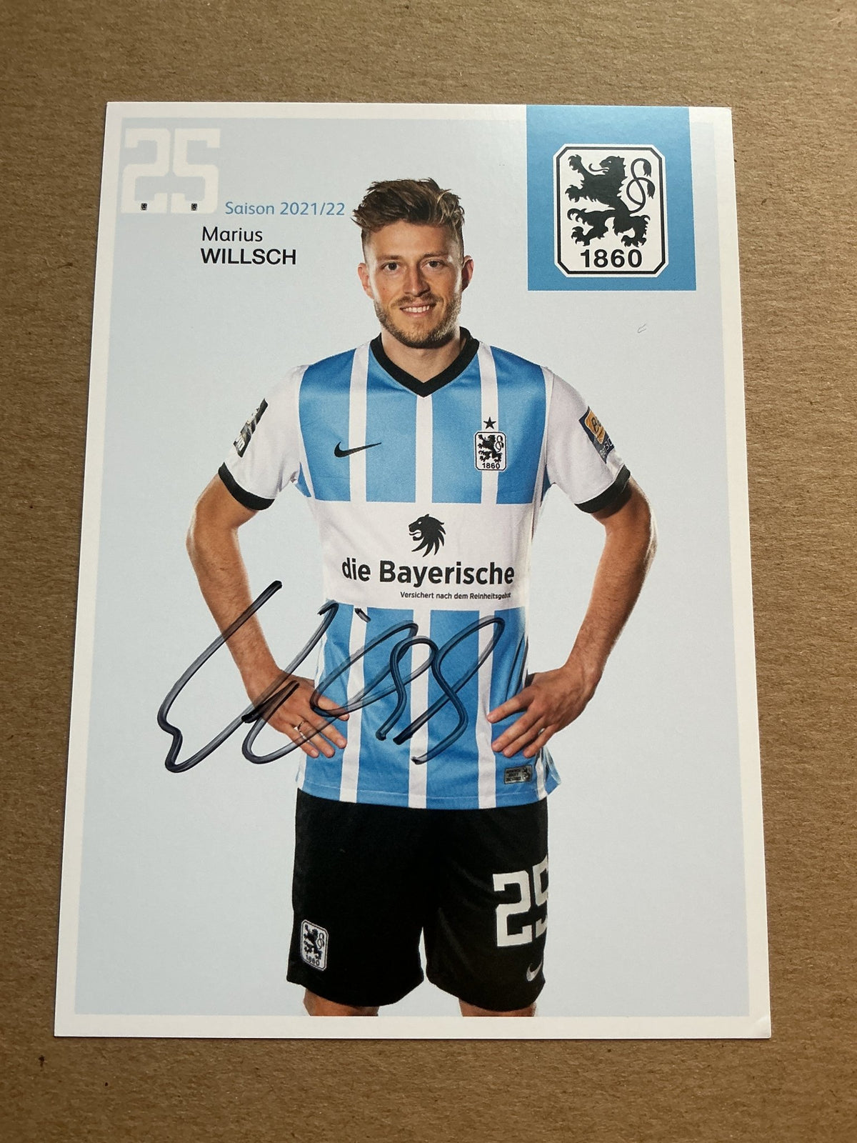 Marius Willsch, Germany 🇩🇪 TSV 1860 München 2021/22 hand signed - Autographs-World