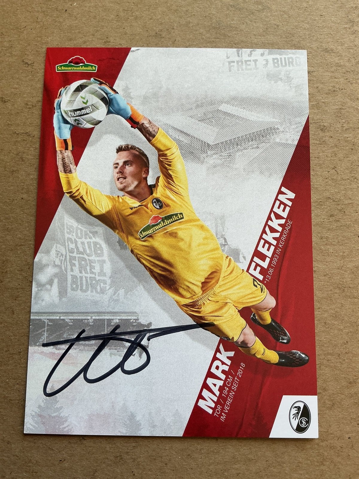 Mark Flekken, Netherlands 🇳🇱 SC Freiburg 2020/21 hand signed - Autographs-World