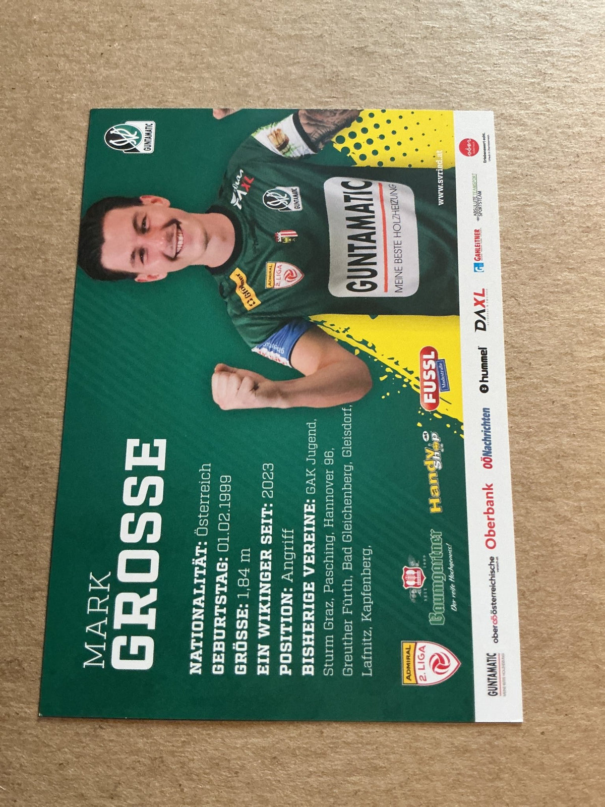 Mark Grosse, Austria 🇦🇹 SV Ried 2024/25 hand signed - Autographs-World