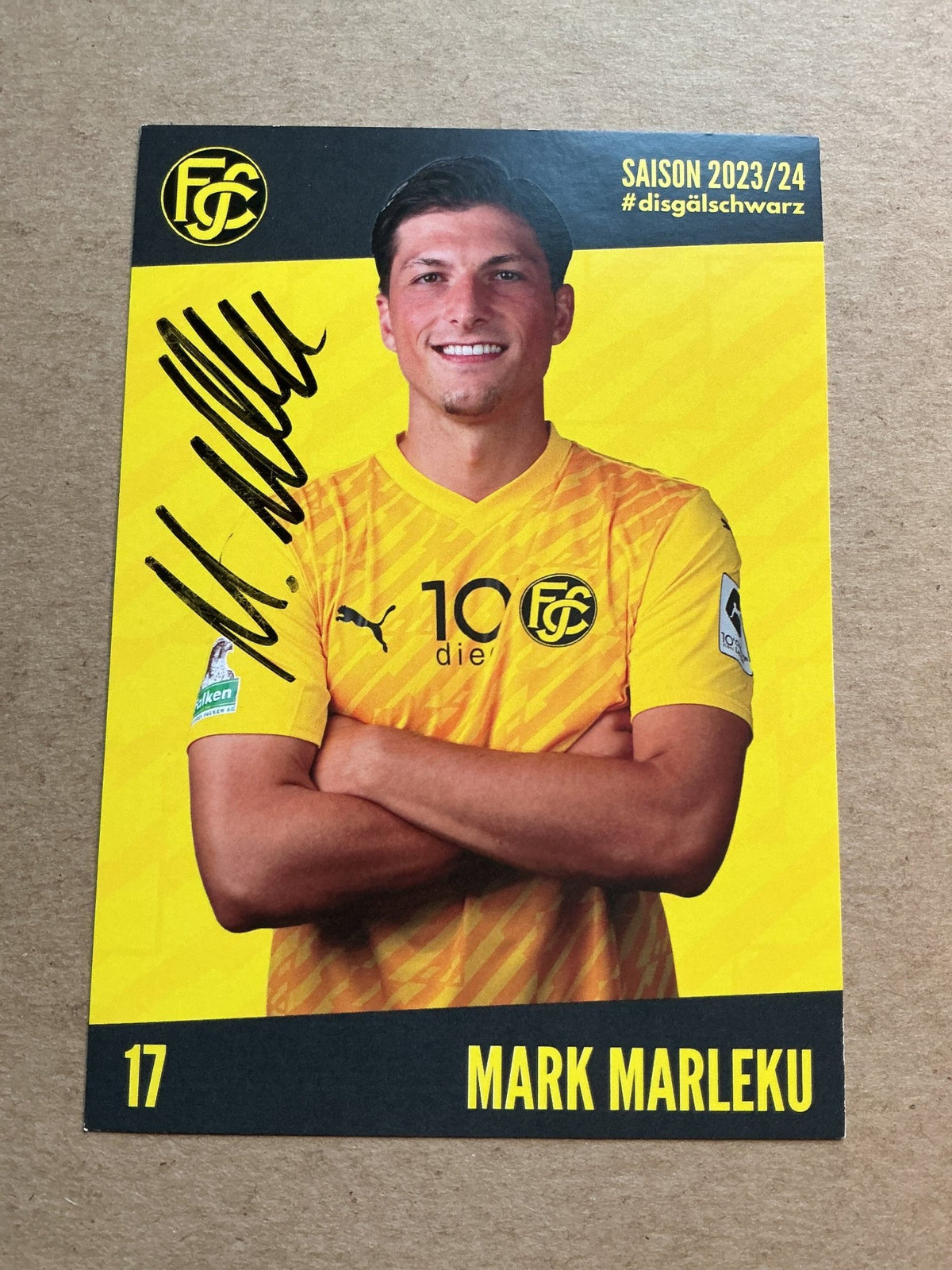 Mark Marleku, Kosovo 🇽🇰 FC Schaffhausen 2023/24 hand signed - Autographs-World