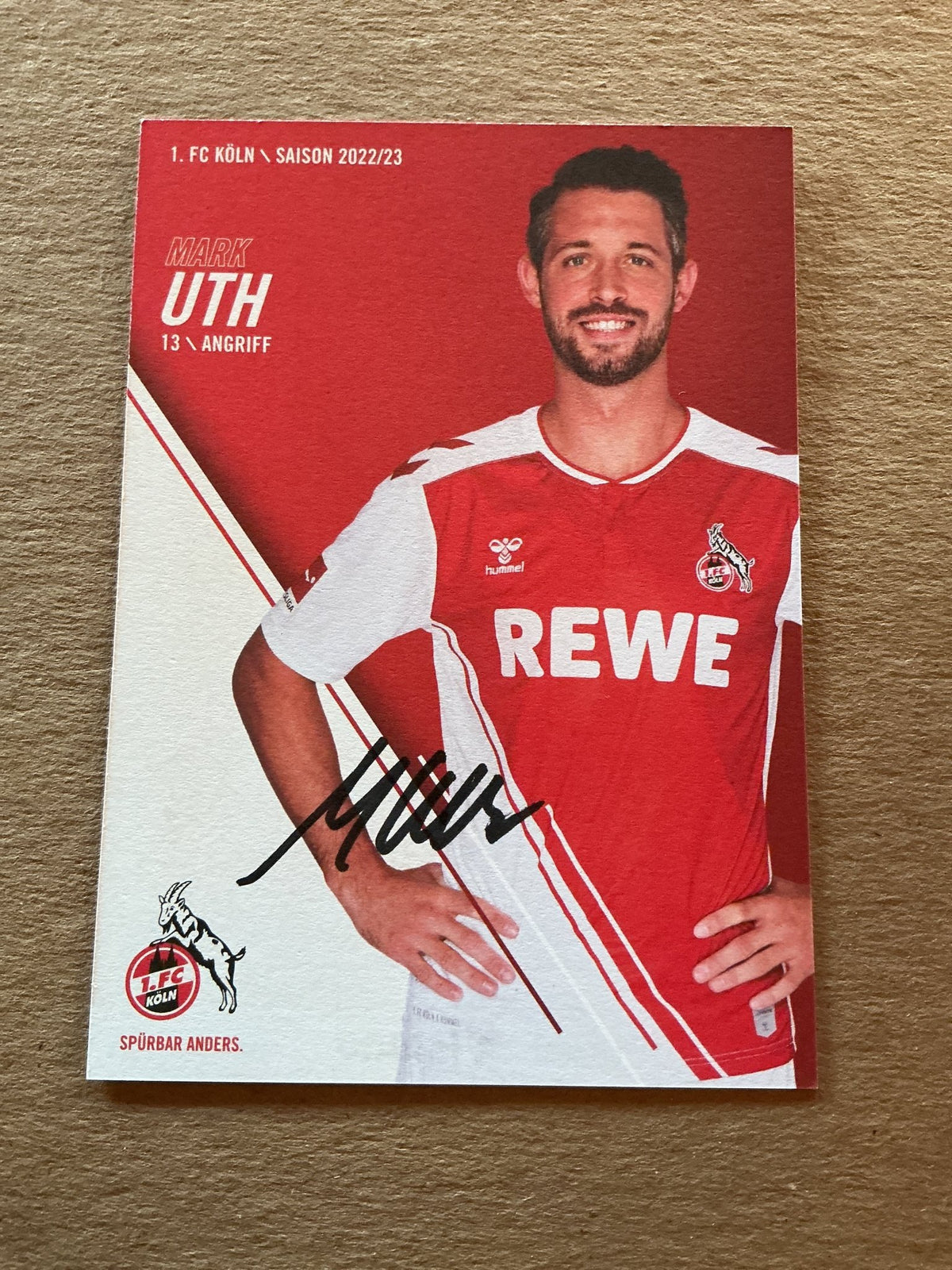 Mark Uth, Germany 🇩🇪 1.FC Köln 2022/23 hand signed - Autographs-World