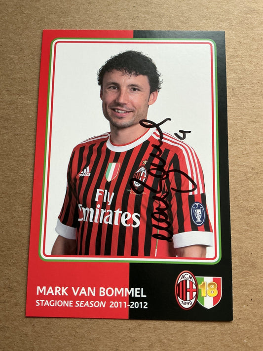 Mark van Bommel, Netherlands 🇳🇱 AC Milan 2011/12 hand signed - Autographs-World