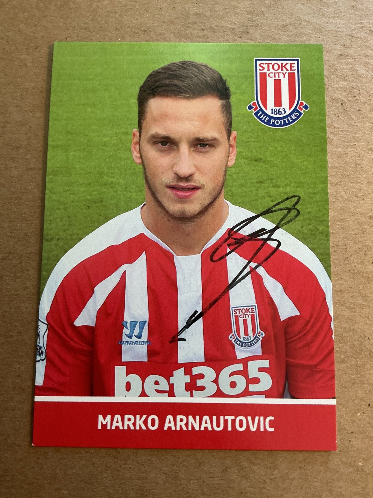 Marko Arnautovic, Austria 🇦🇹 Stoke City FC 2014/15 hand signed - Autographs-World