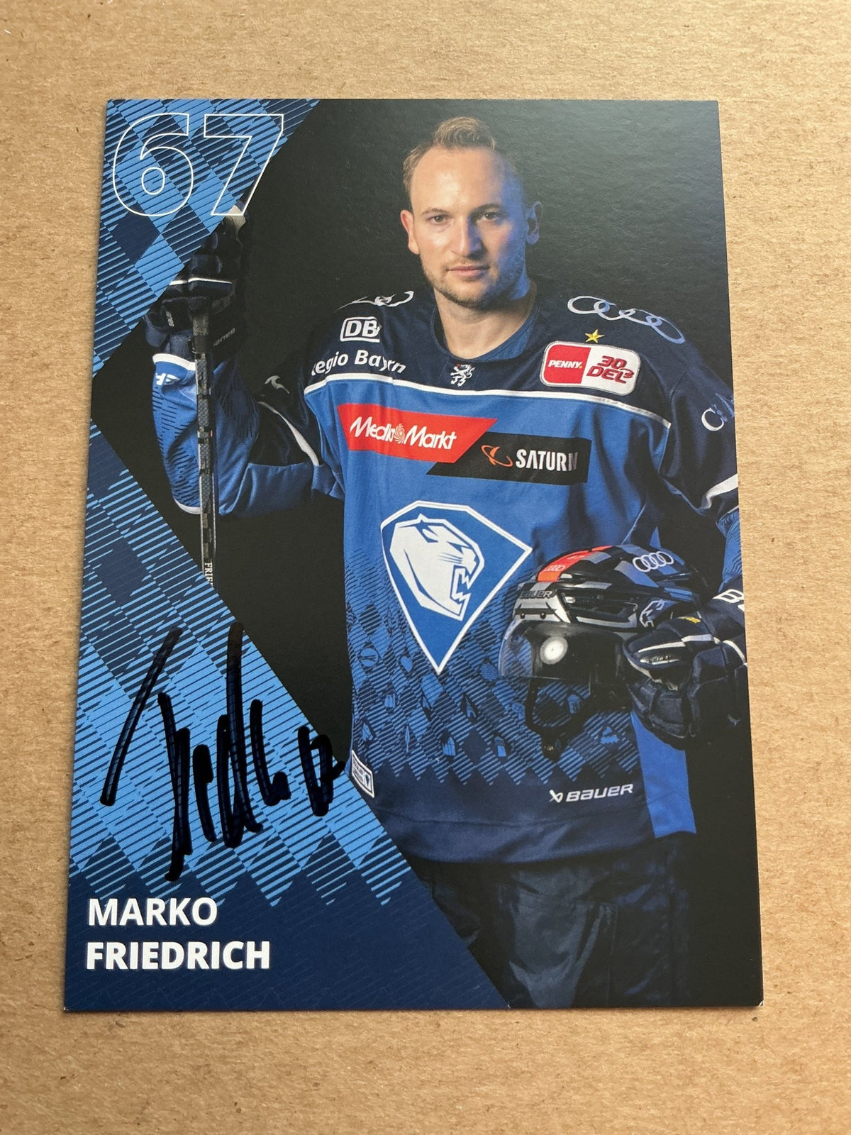 Marko Friedrich, Germany 🇩🇪 ERC Ingolstadt 2023/24 hand signed - Autographs-World