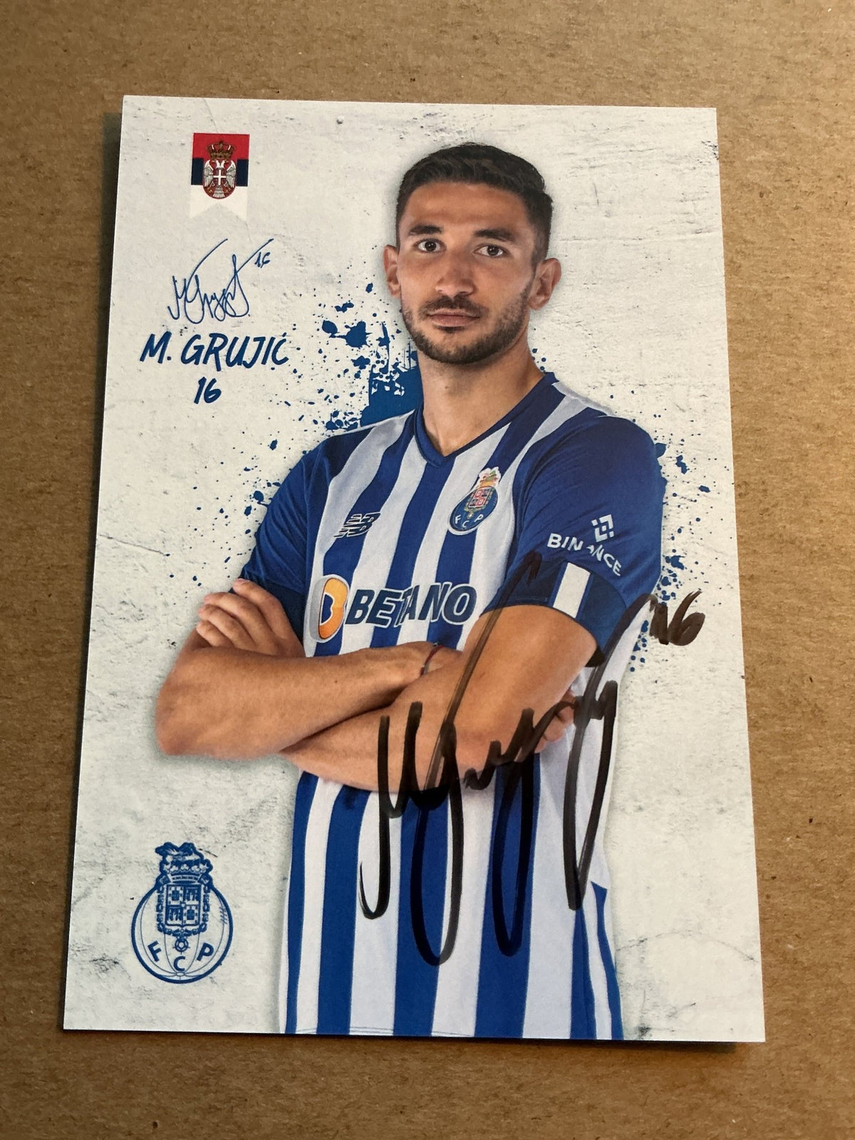Marko Grujić, Serbia 🇷🇸 FC Porto 2022/23 hand signed - Autographs-World