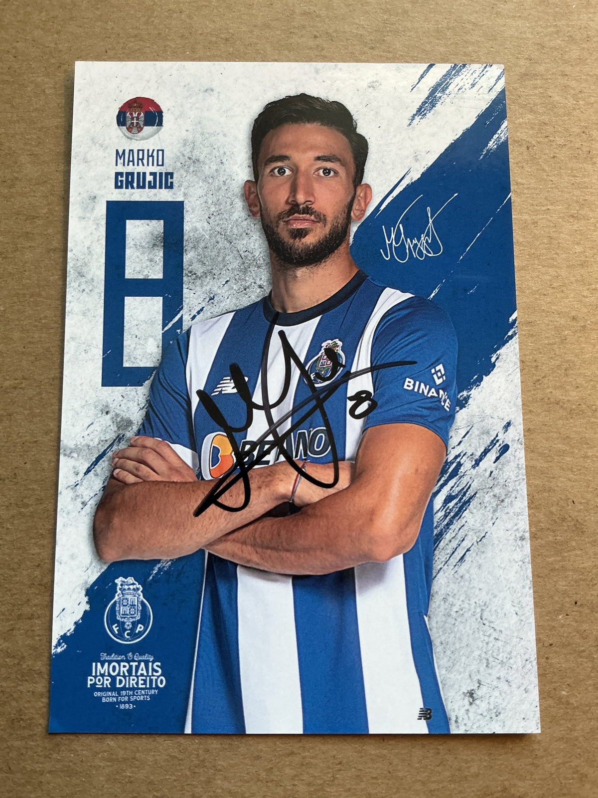 Marko Grujic, Serbia 🇷🇸 FC Porto 2023/24 hand signed - Autographs-World