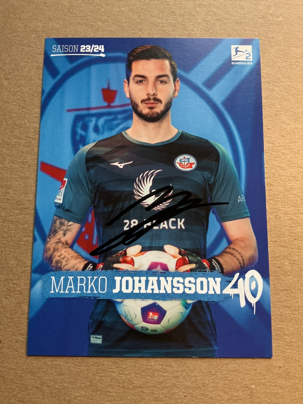 Marko Johansson, Sweden 🇸🇪 Hansa Rostock 2023/24 hand signed - Autographs-World