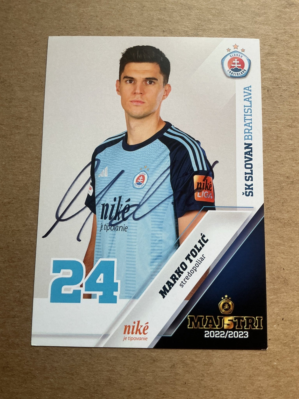 Marko Tolić, Croatia 🇭🇷 ŠK Slovan Batislava 2023/24 hand signed - Autographs-World