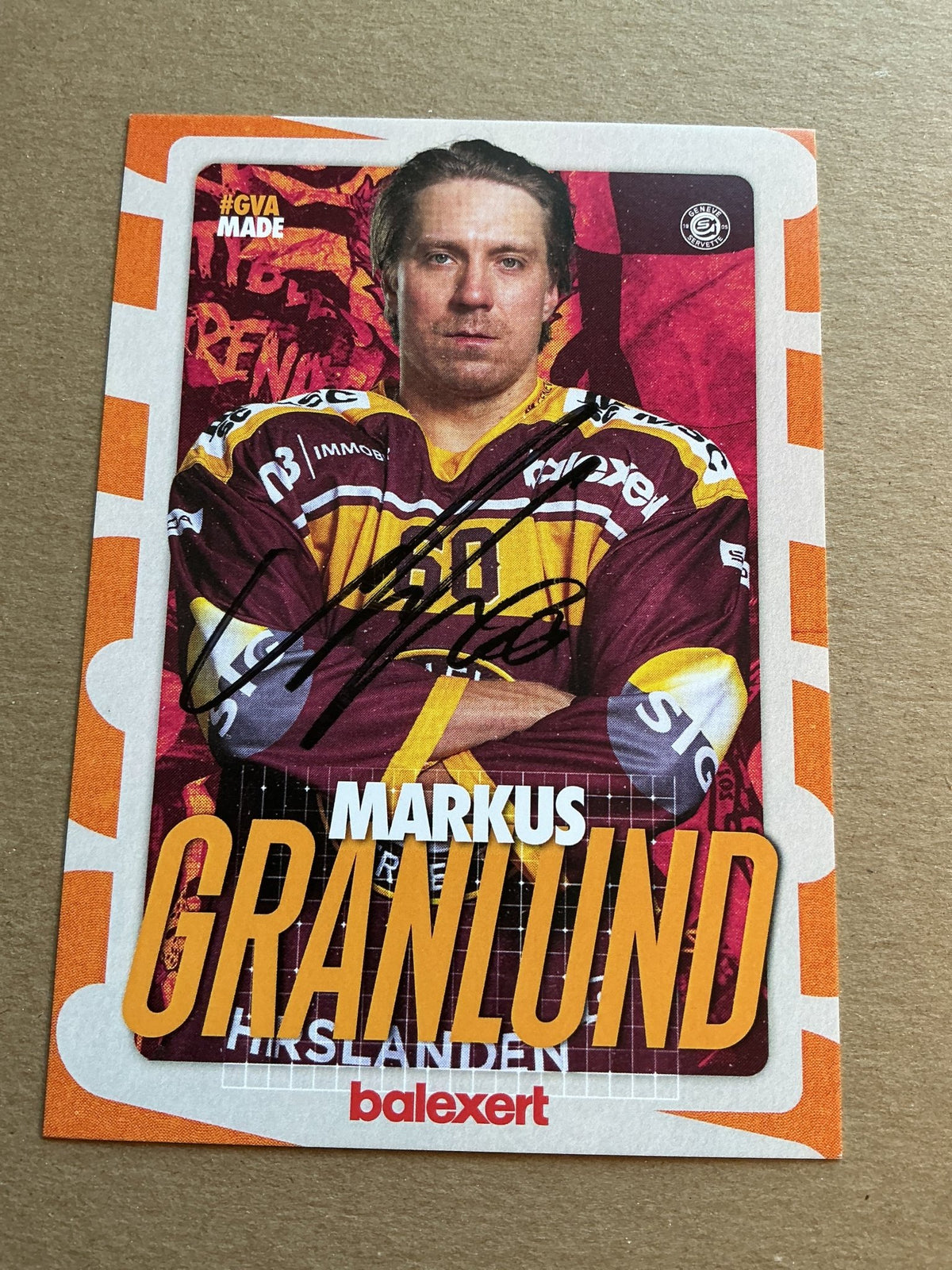 Markus Granlund, Finland 🇫🇮 Geneve-Servette HC 2024/25 hand signed - Autographs-World