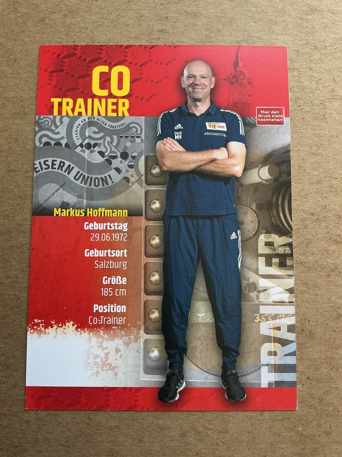 Markus Hoffmann, Austria 🇦🇹 1.FC Union Berlin 2020/21 hand signed - Autographs-World