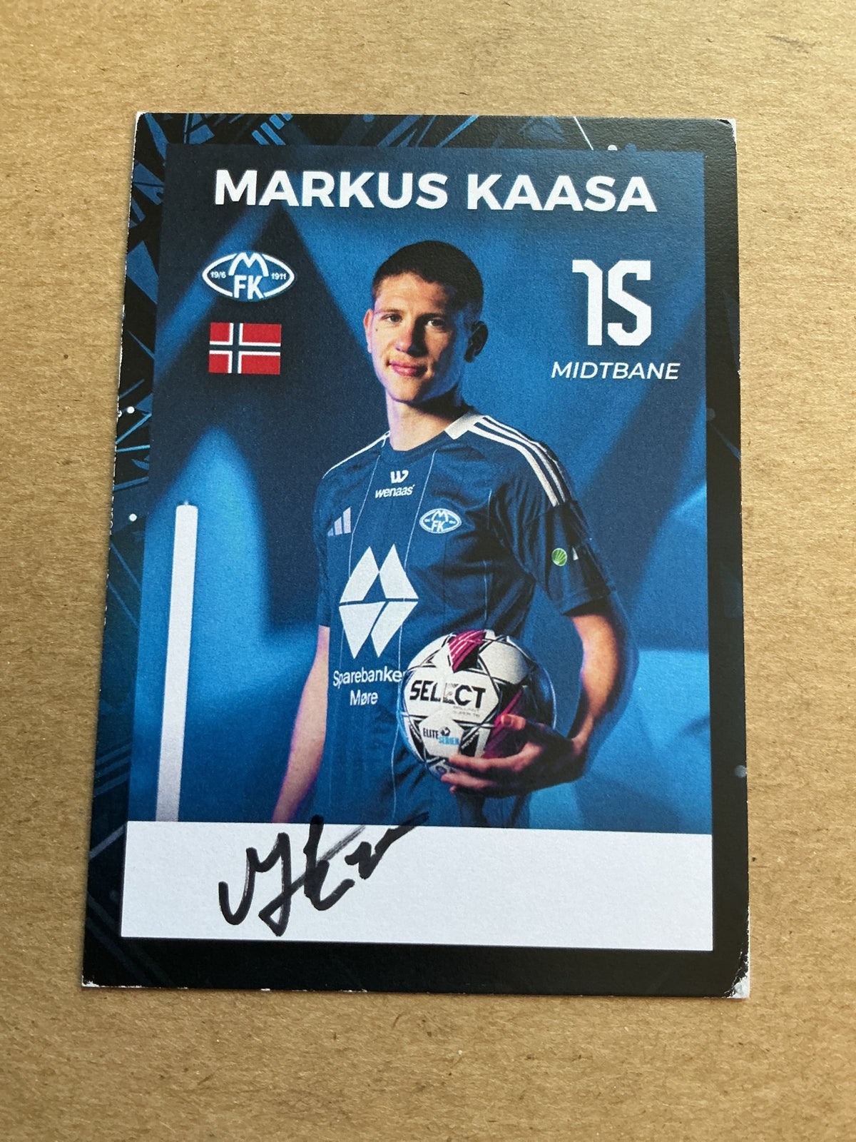 Markus Kaasa, Norway 🇳🇴 Molde FK 2024/25 hand signed - Autographs-World