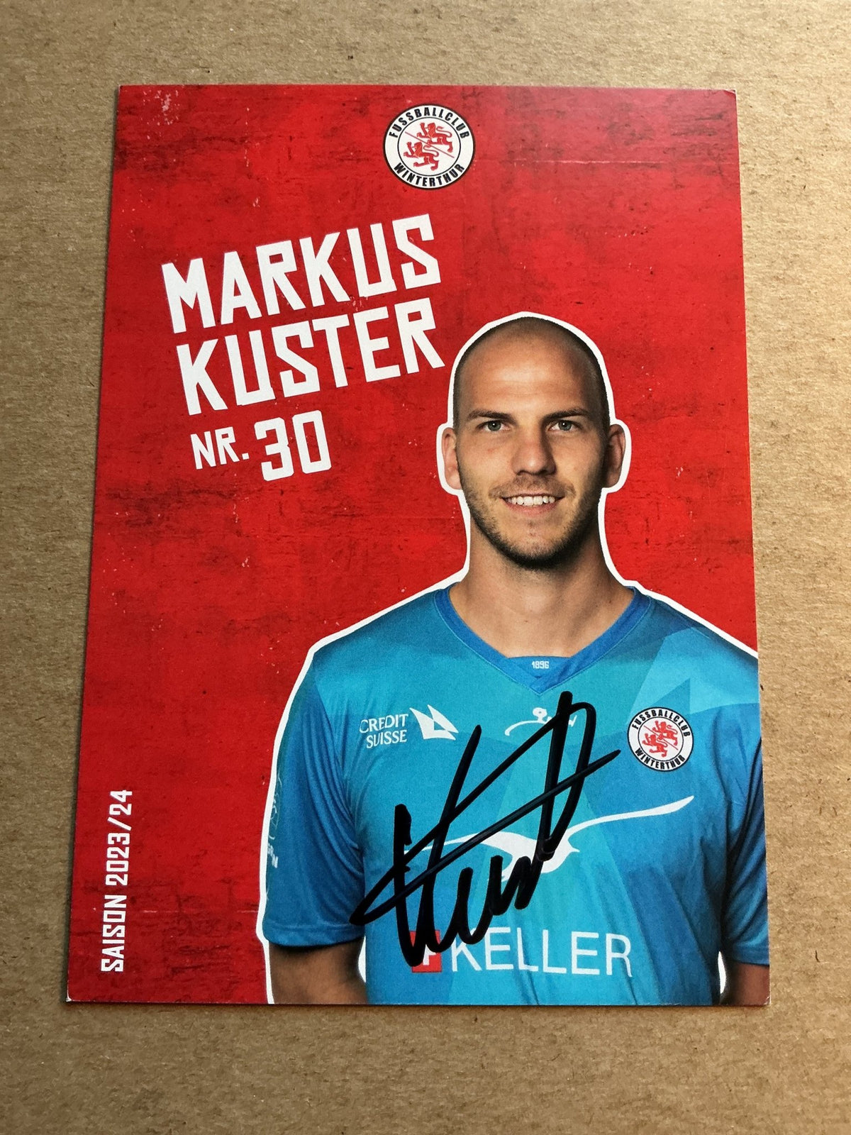 Markus Kuster, Austria 🇦🇹 FC Winterthur 2023/24 hand signed - Autographs-World