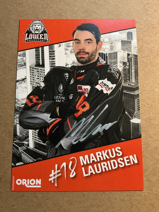 Markus Lauridsen, Denmark 🇩🇰 Löwen Frankfurt 2023/24 hand signed - Autographs-World