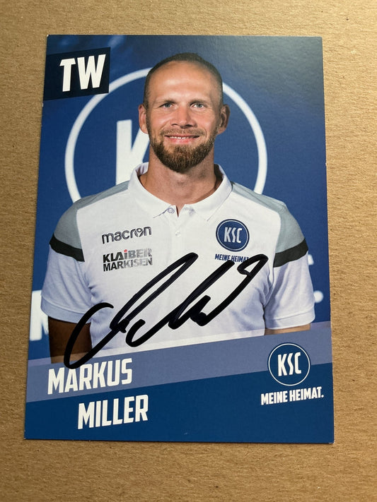 Markus Miller, Germany 🇩🇪 Karlsruher SC 2019/20 hand signed - Autographs-World