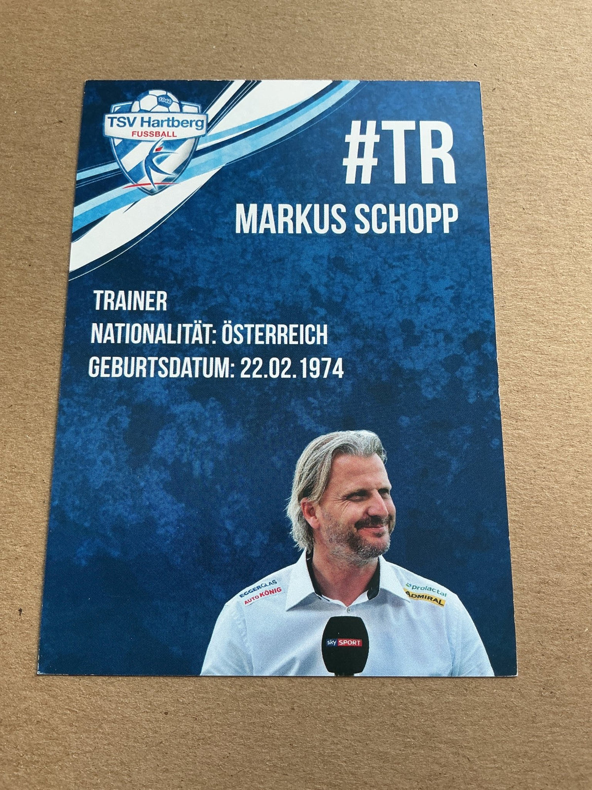 Markus Schopp, Austria 🇦🇹 TSV Hartberg 2020/21 hand signed - Autographs-World