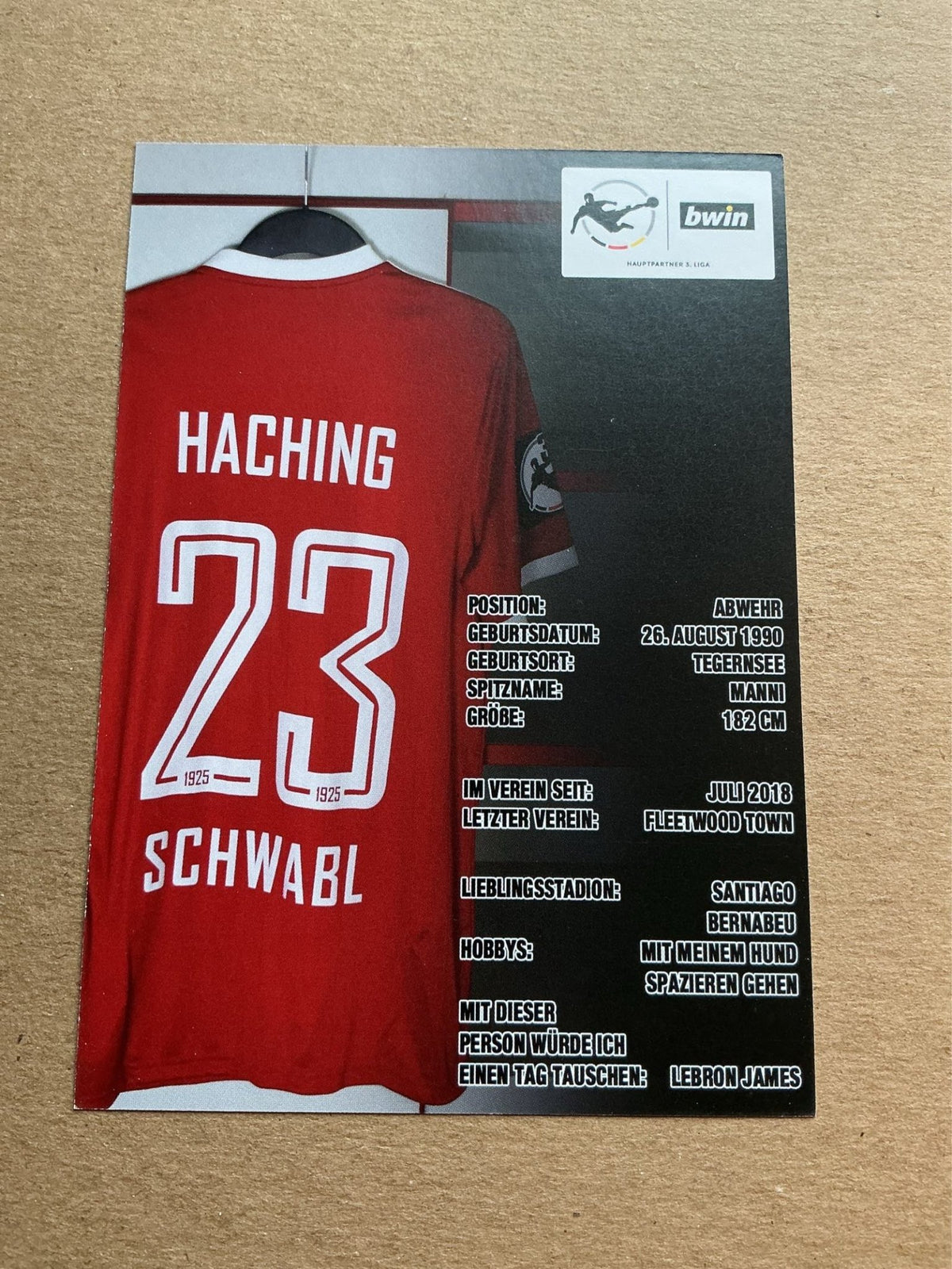 Markus Schwabl, Germany 🇩🇪 SpVgg Unterhaching 2019/20 hand signed - Autographs-World