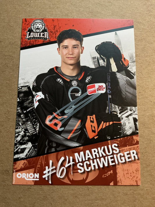 Markus Schweiger, Germany 🇩🇪 Löwen Frankfurt 2023/24 hand signed - Autographs-World