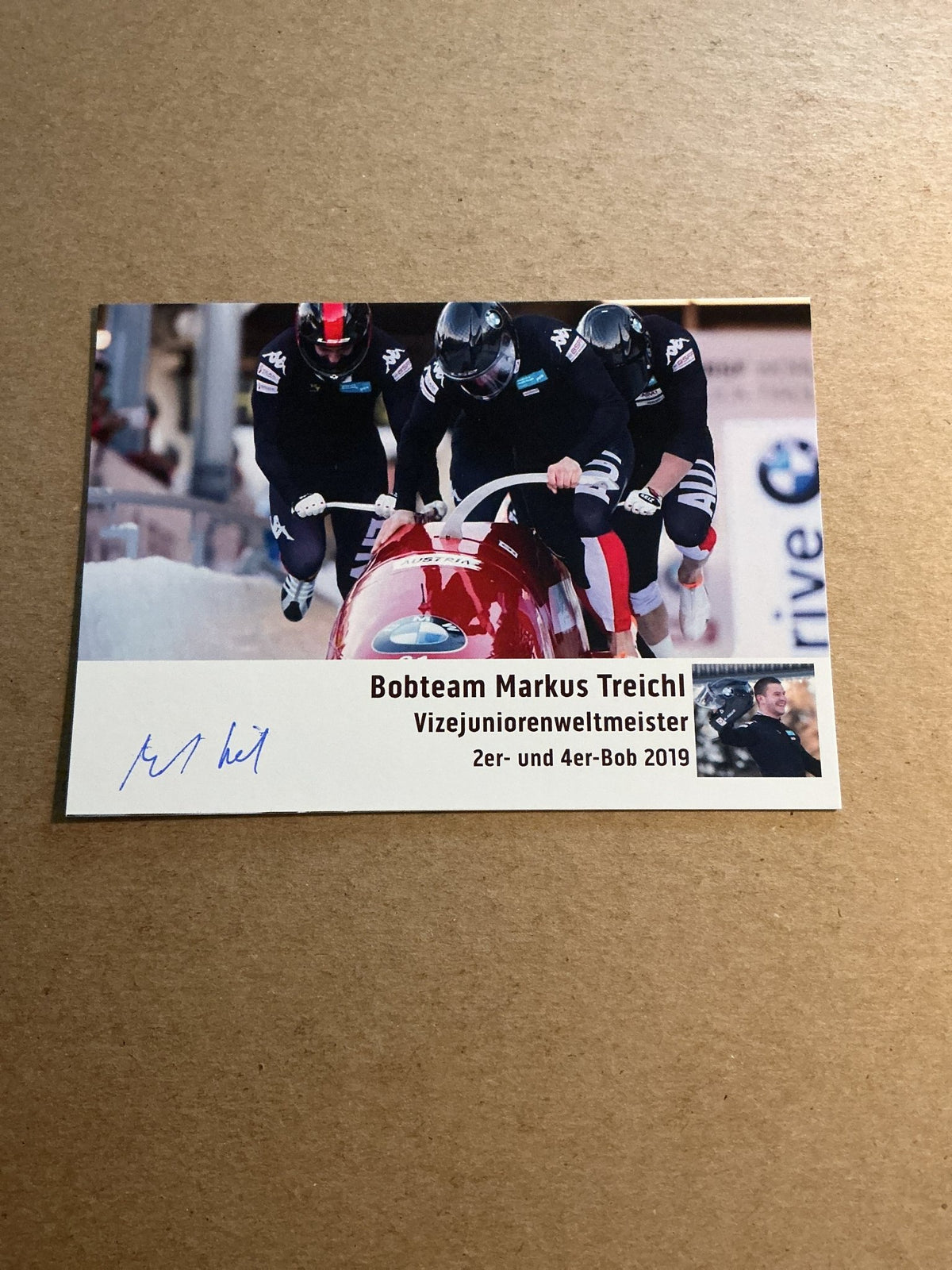 Markus Treichl, Austria 🇦🇹 Bobsledd Winter Sports 2024/25 hand signed - Autographs-World