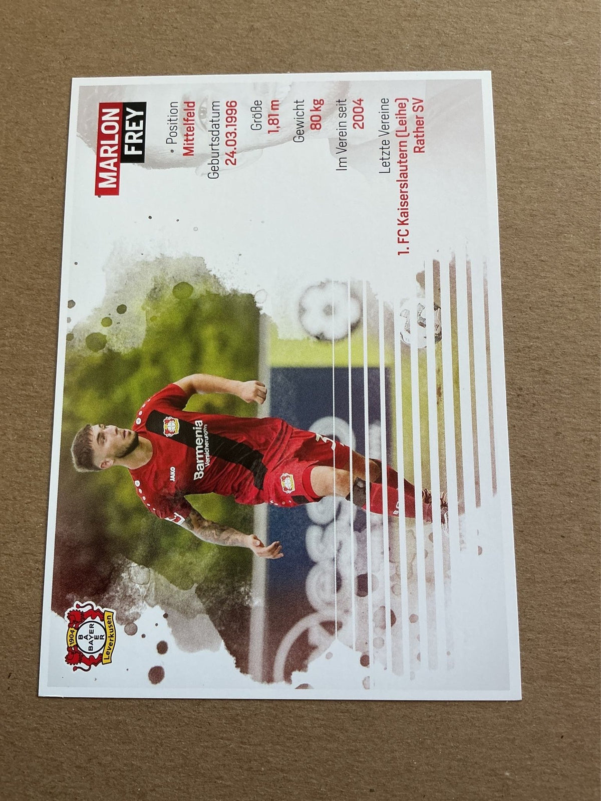 Marlon Frey, Germany 🇩🇪 Bayer 04 Leverkusen 2017/18 hand signed - Autographs-World
