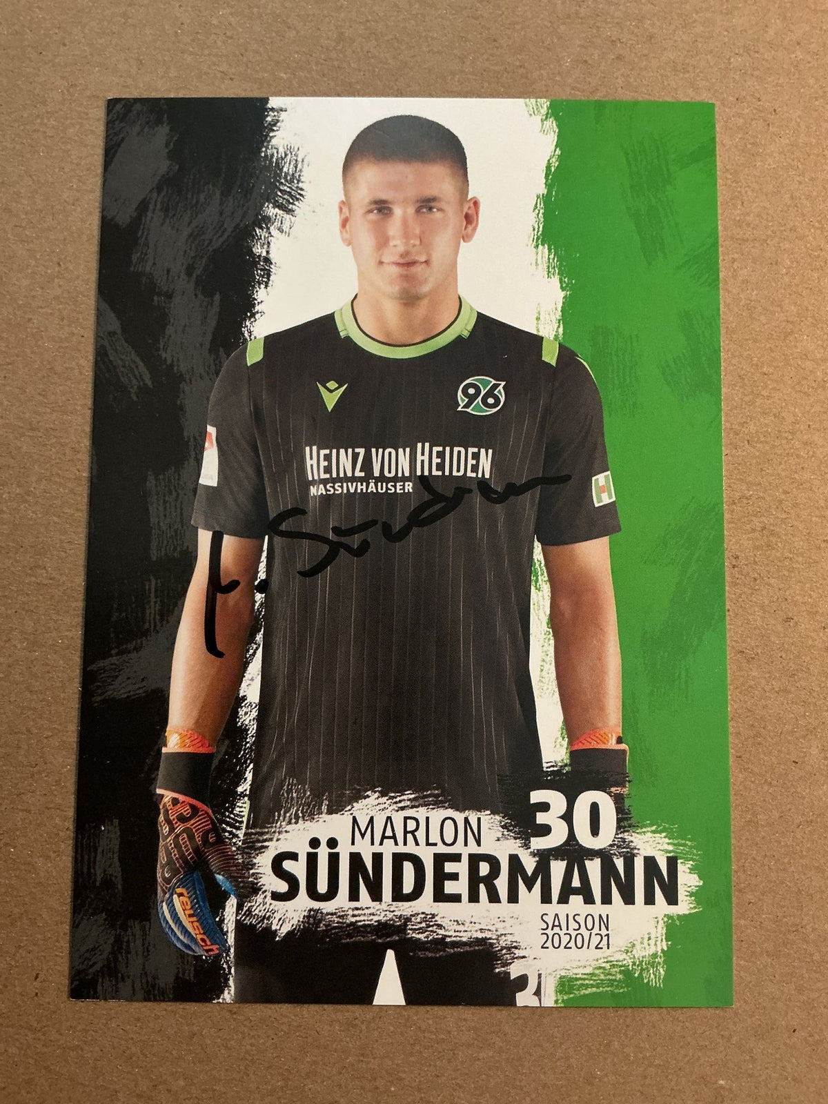 Marlon Sündermann, Germany 🇩🇪 Hannover 96 2020/21 hand signed - Autographs-World