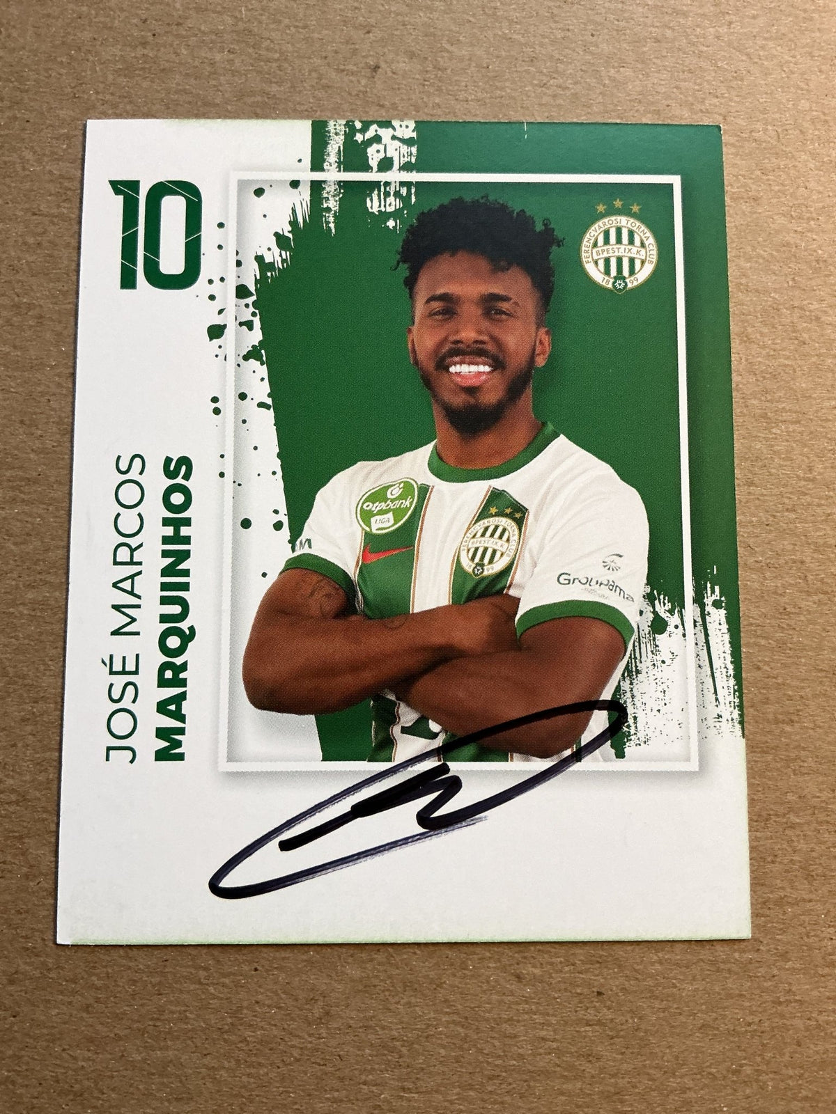 Marquinhos, Brazil 🇧🇷 Ferencváros TC 2023/24 hand signed - Autographs-World