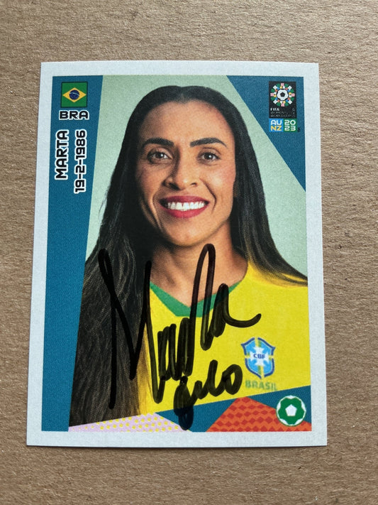 Marta, Brazil 🇧🇷 FIFA Women’s World Cup 2023 Panini hand signed - Autographs-World
