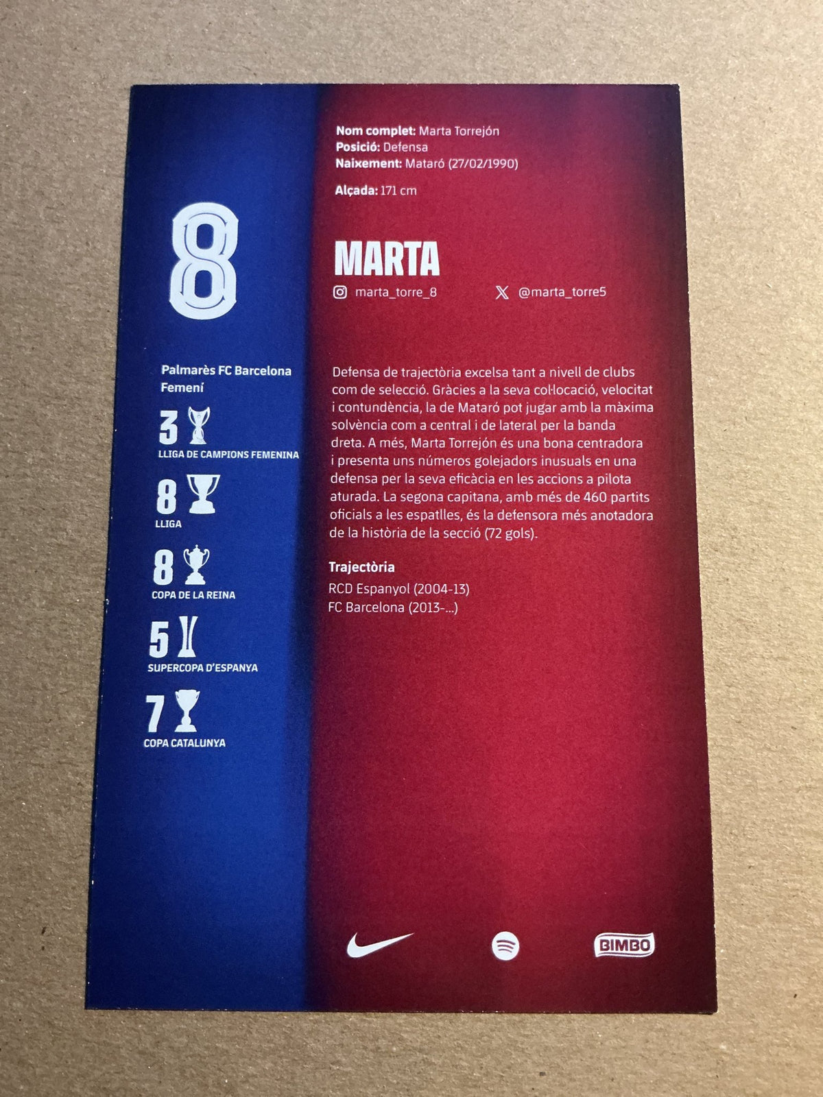 Marta Torrejón, Spain 🇪🇸 FC Barcelona Femení 2025/26 unsigned - Autographs-World