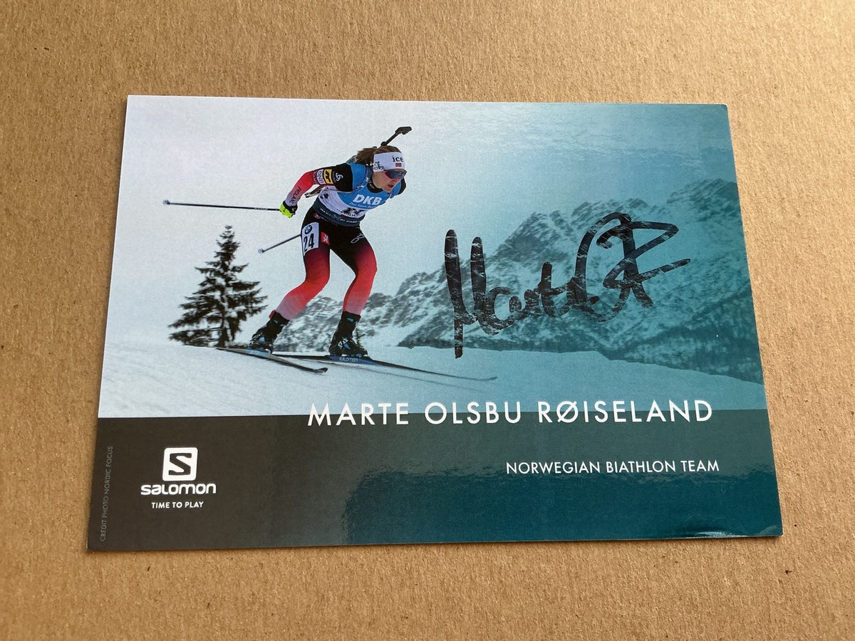 Marte Olsbu Røiseland, Norway 🇳🇴 Biathlon Winter 2022/23 hand signed - Autographs-World