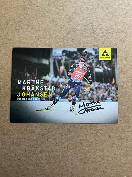 Marthe Kråkstad Johansen, Norway 🇳🇴 Biathlon Winter 2025/26 hand signed - Autographs-World