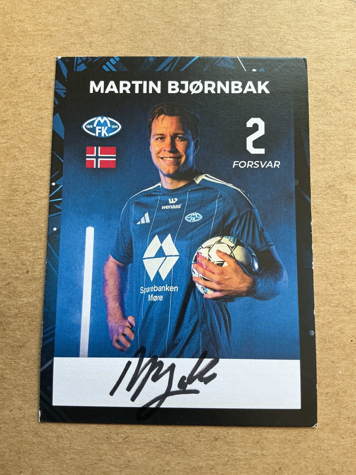 Martin Bjørnbak, Norway 🇳🇴 Molde FK 2024/25 hand signed - Autographs-World