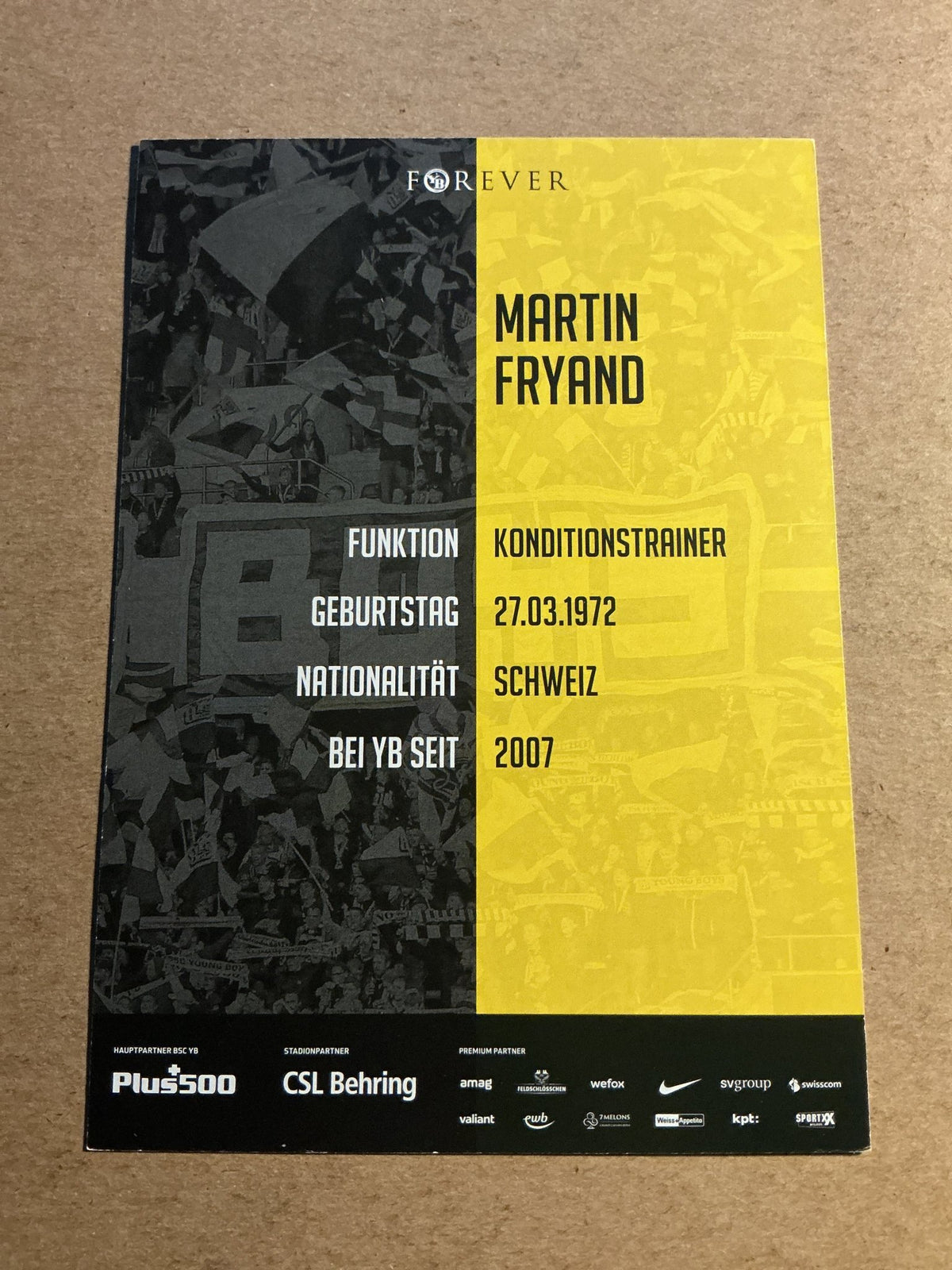 Martin Fryand, Switzerland 🇨🇭 BSC Young Boys 2021/22 hand signed - Autographs-World
